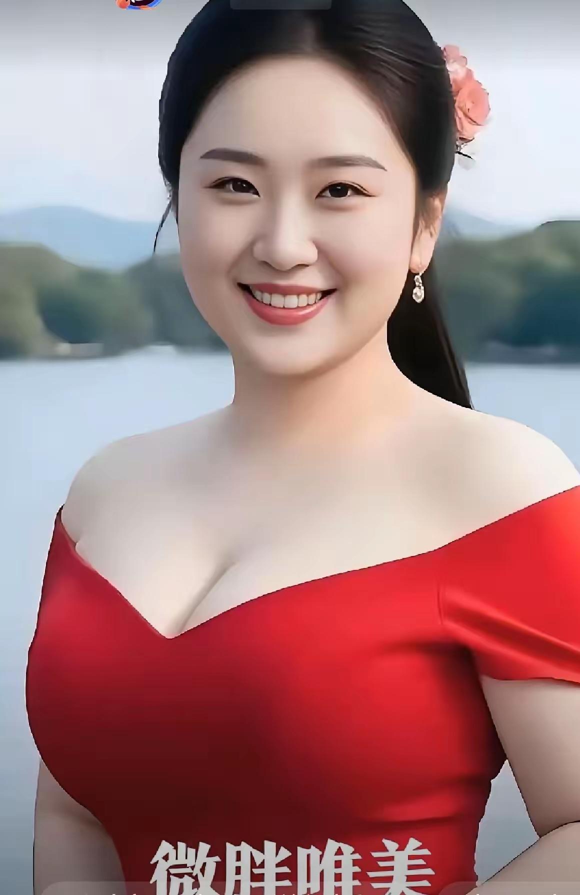 微胖女孩的唯美穿搭，自信微笑，元气满满！
