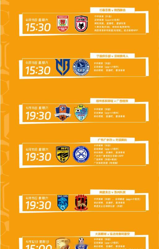 中甲联赛  第4轮继续猜猜猜，搞！无锡不会搞个四连胜吧广州豹（无锡）、南通（苏州