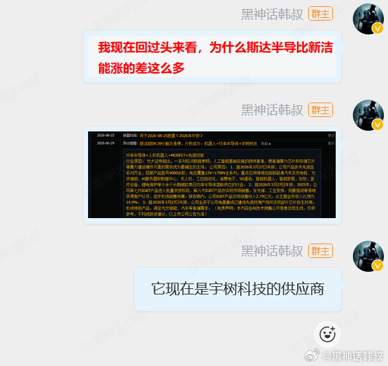 为什么 $斯达半导 sh603290$  这一波行情比$新洁能  弱这么多，我也
