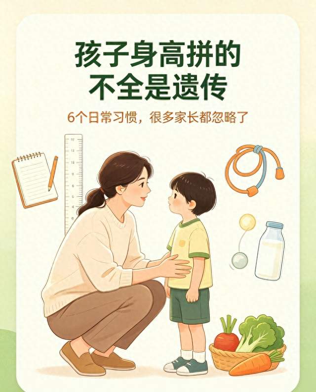 孩子身高拼的不全是遗传！这6个日常习惯，很多家长都忽略了