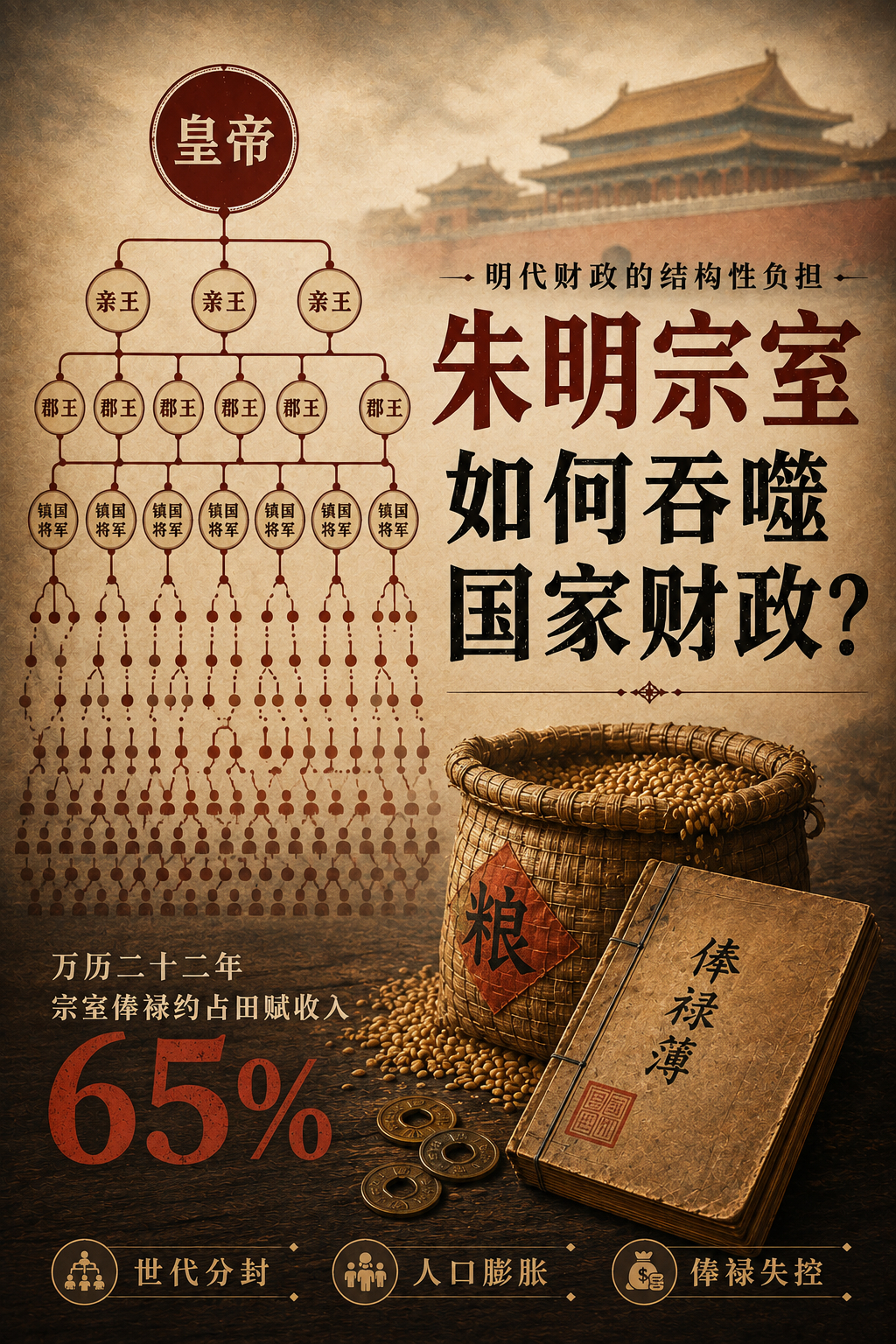朱明王朝的宗室对于国家财政消耗如何？Claude对此解答：明朝宗室对国家财政的消