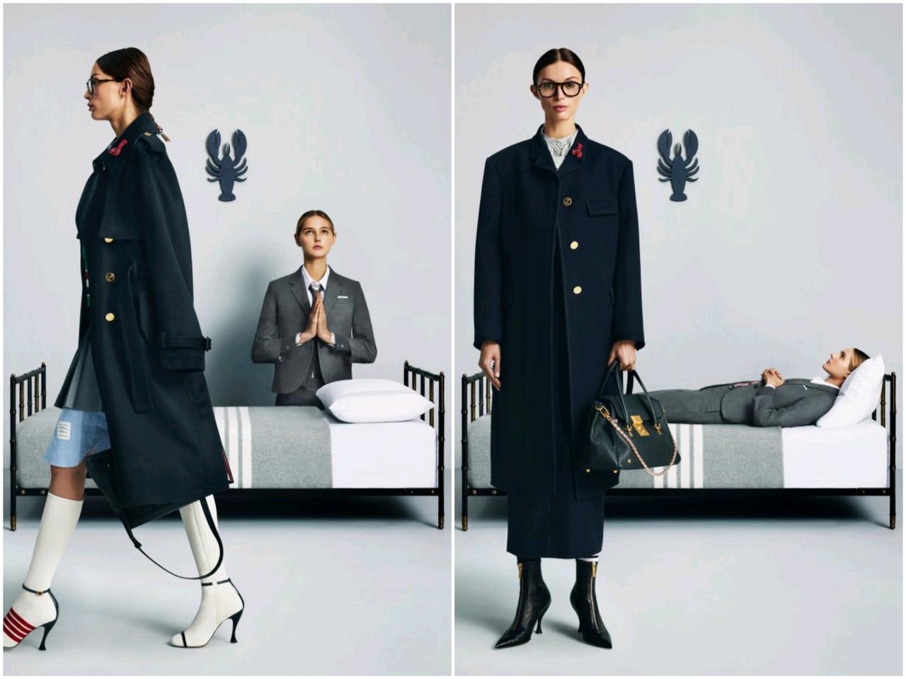 Thom Browne 2026早秋系列延续品牌标志性的克制配色体系，以高级灰作