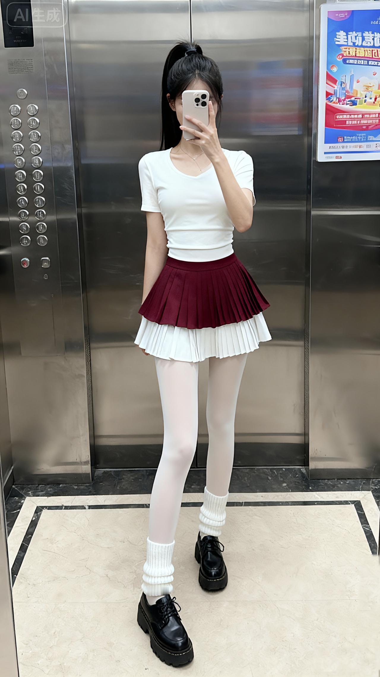 在电梯里发现了一个显腿长的秘密…这个姿势让我腿长直接1米8！你学会了吗？
快@你