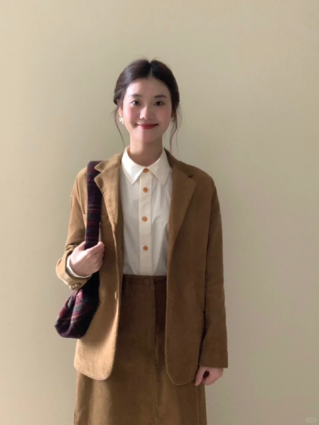 秋天的复古韩系一套！！