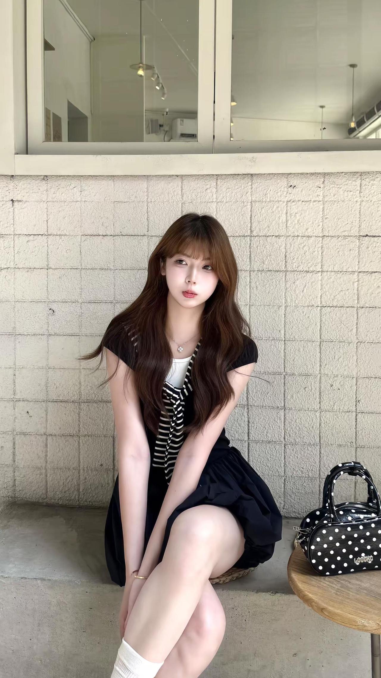…i luv u 🤍🖤ootd 韩系穿搭