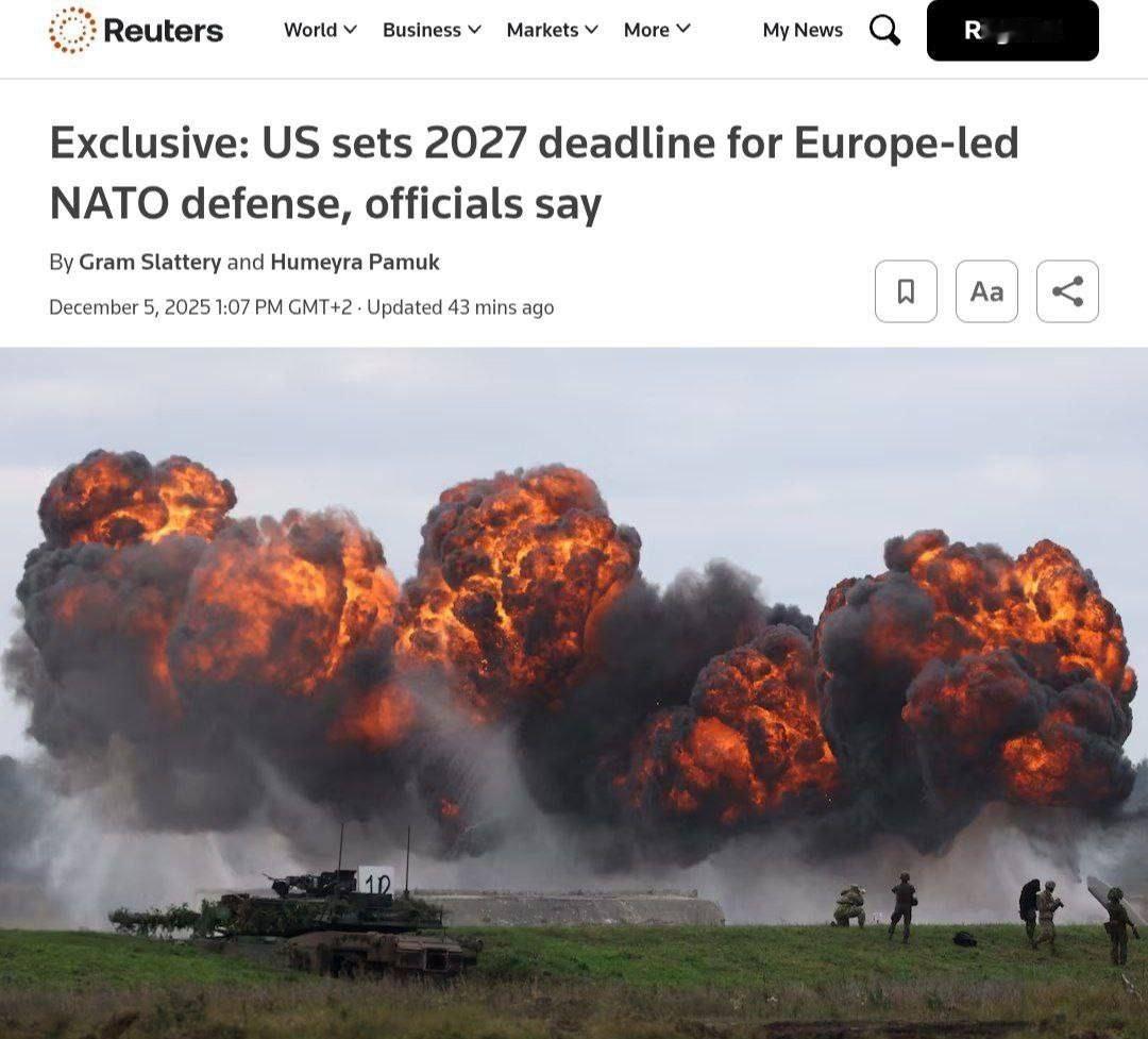 NEXTA：美国正在抛弃欧洲：“欧洲不需要那么多美军也能过得很好”美国北约高级指