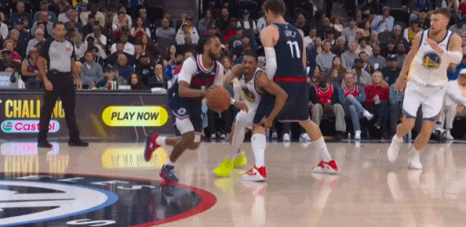 加兰第四节撤步三分打停勇士，飞吻激情庆祝快船vs勇士