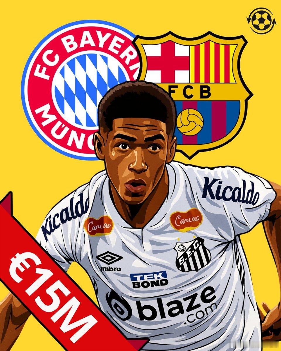 🚨拜仁慕尼黑和巴塞羅納等球隊都在關注桑托斯的邊後衛索薩，他的風格被拿來與前皇家