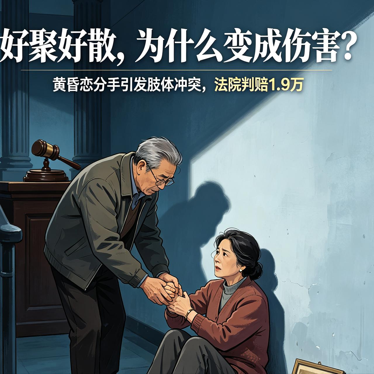 七旬老人分手时推倒女方致骨折，70岁黄昏恋翻车：旧情复燃，分手见人品最狠

都说