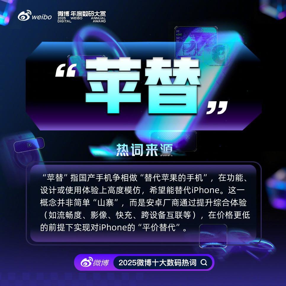 2025微博十大数码热词 一说到这个话题，脑子里瞬间冒出来一堆词，eSIM、手机