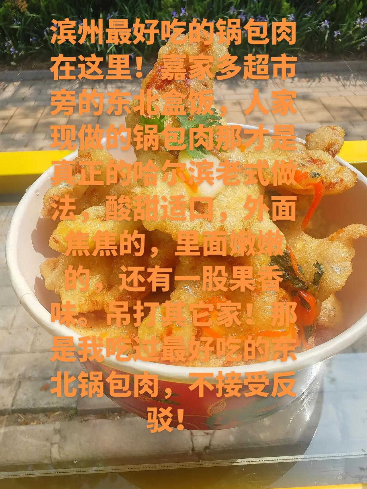 滨州最好吃的锅包肉被我种草啦！滨州最好吃的锅包肉在这里！北杨嘉家多超市旁的东北盒