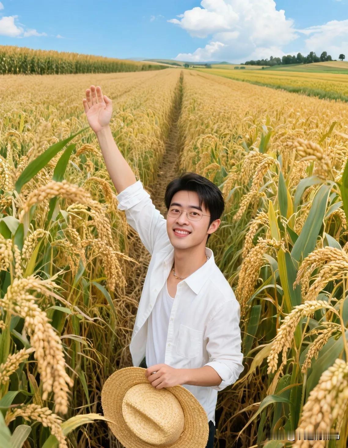 《行香子·田园初秋》

文/识途的黑马
 
浅露凝禾，薄霭横冈。
晚风轻、漫送清