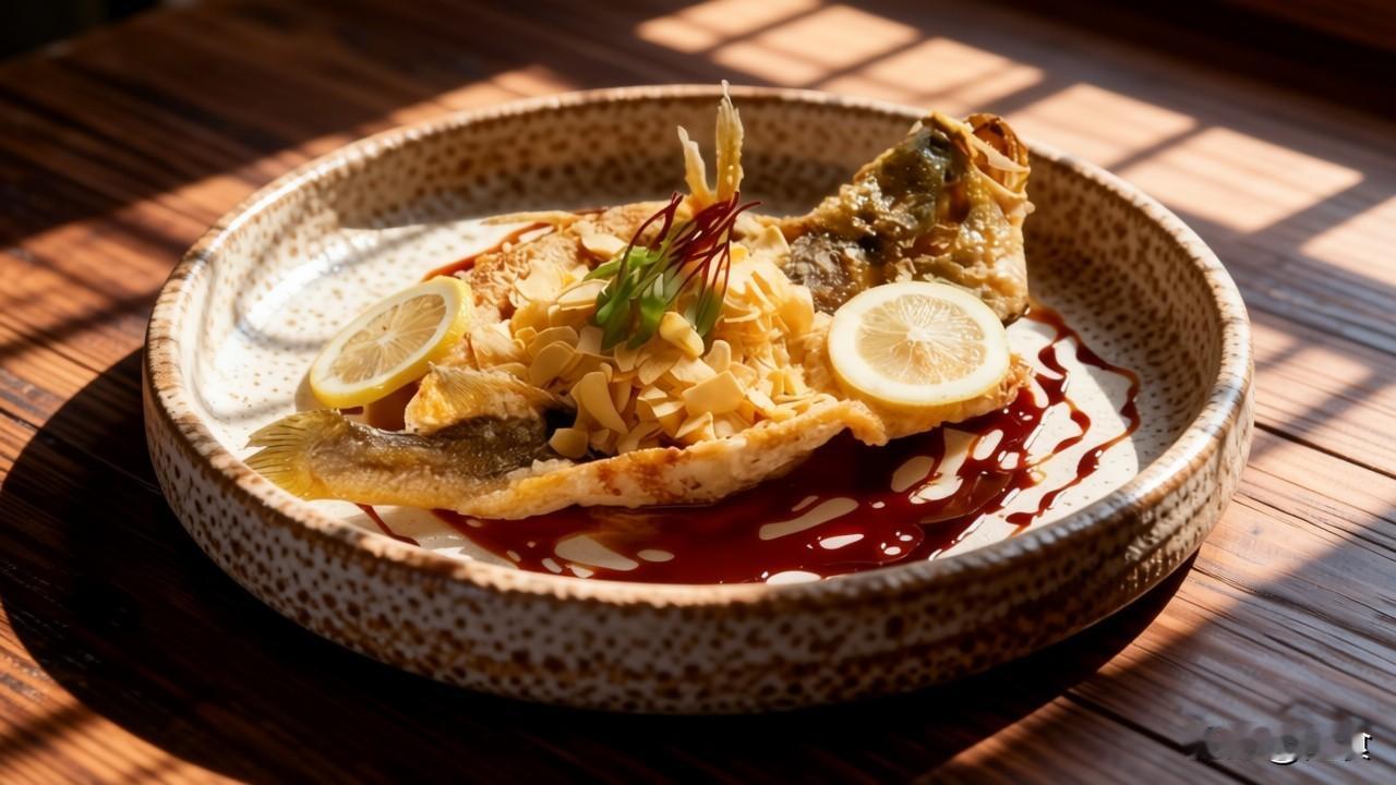 黑醋酥皮大黄鱼

【食材准备】

主料：大黄鱼 1条（约500克，去鳞去内脏，切