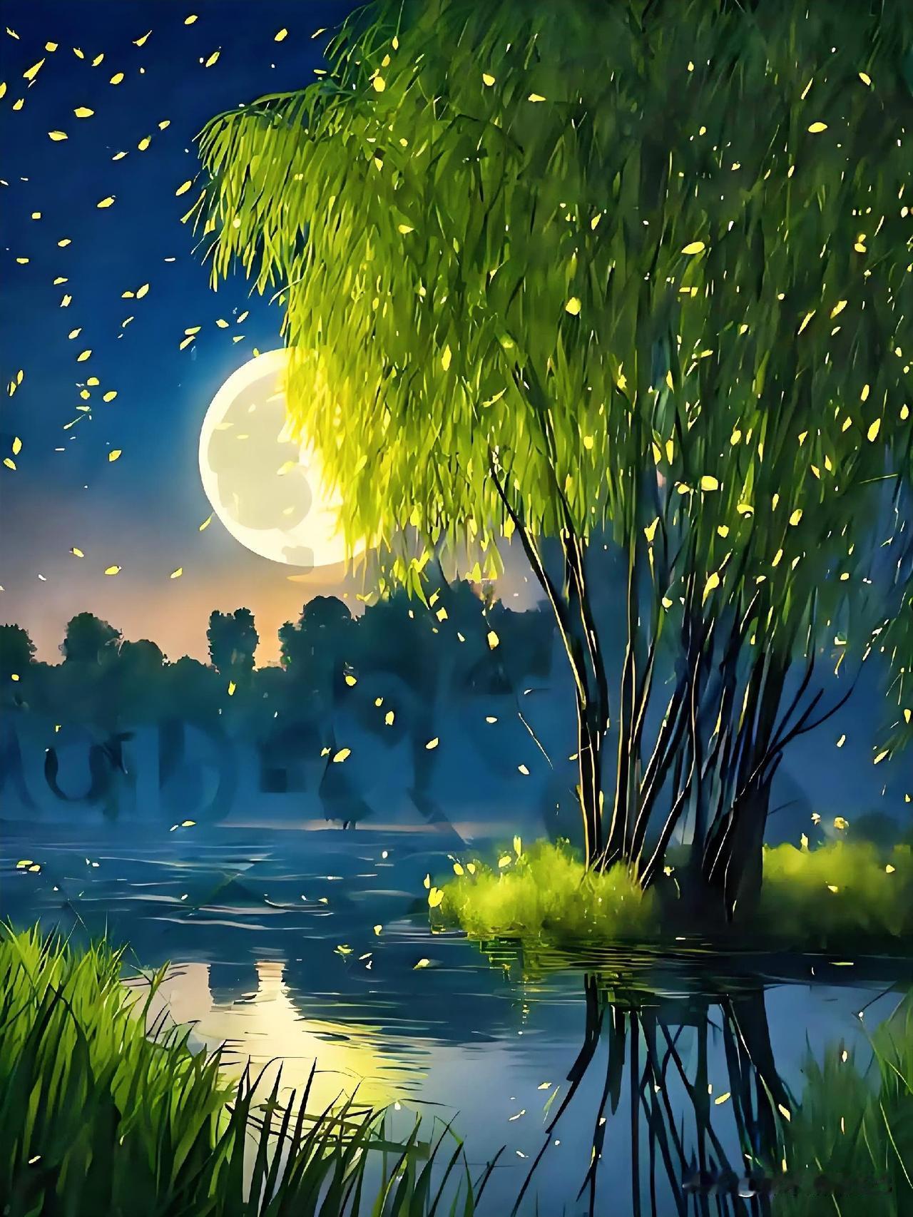 《头条邀对》(1)
你能对出”雨吻青荷，碎落一池星影”上联吗
上联:雨吻青荷，碎