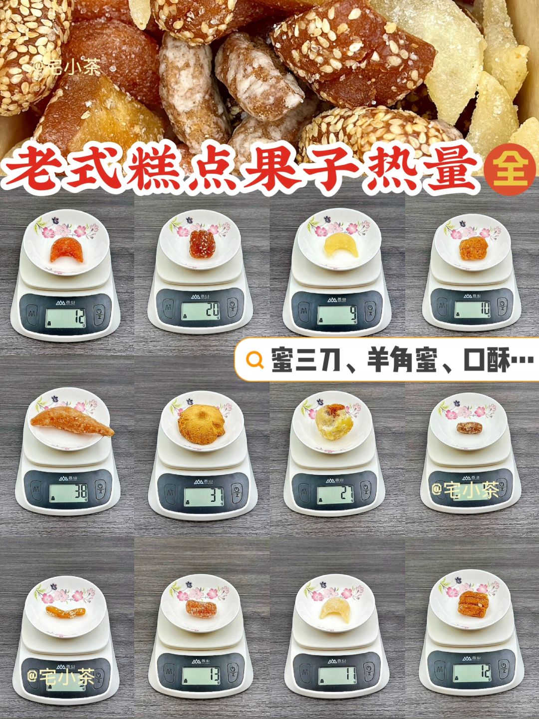 传统年货热量1️⃣｜老式糕点果子热量测评【全】