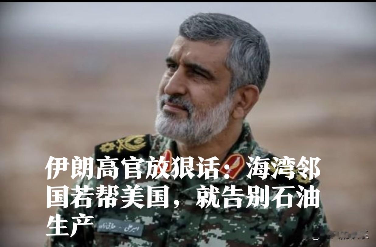 伊朗高官放狠话：海湾邻国若帮美国，就告别石油生产

   据外媒报道当地时间4月
