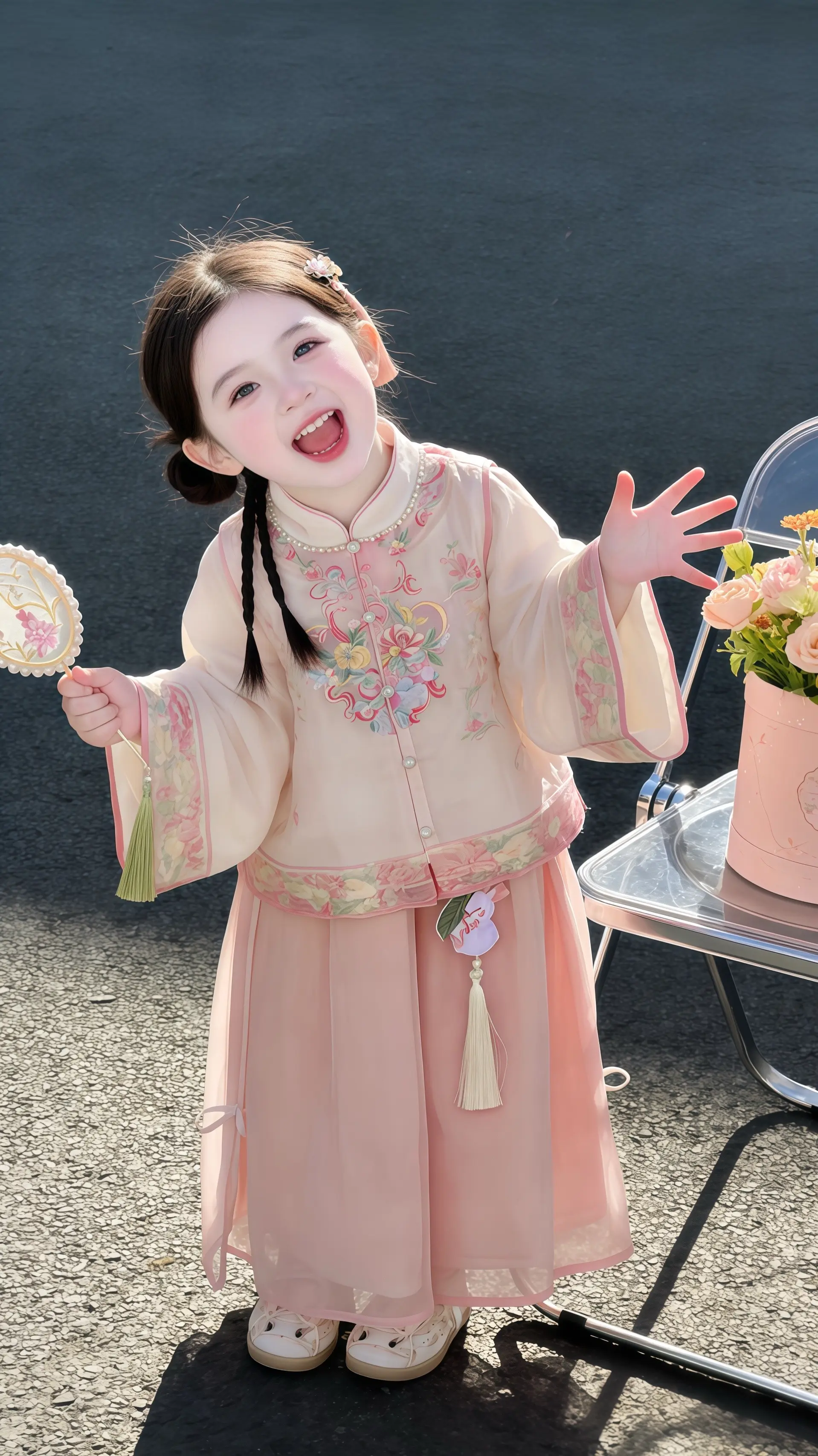 春天穿什么我已经想好我决定今年开春这么穿女童国风套装女童韩系穿搭 开春...