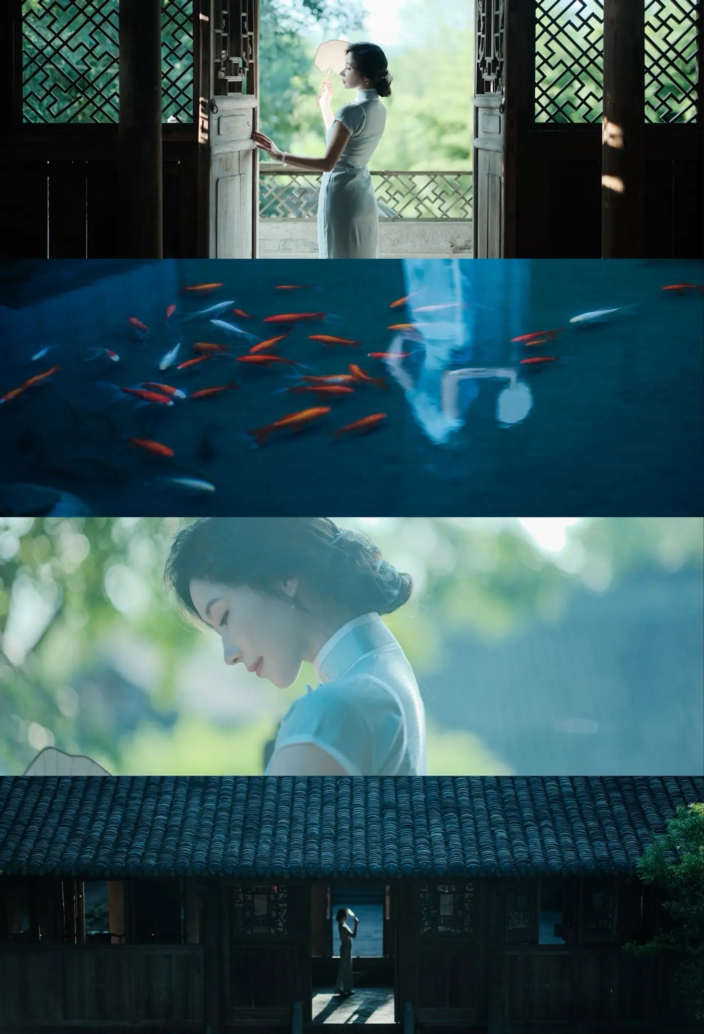 她单单站在那里，便似有千言万语