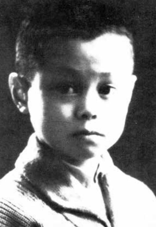 1934年，12岁的杨振宁，童年肖像照。 ​​​