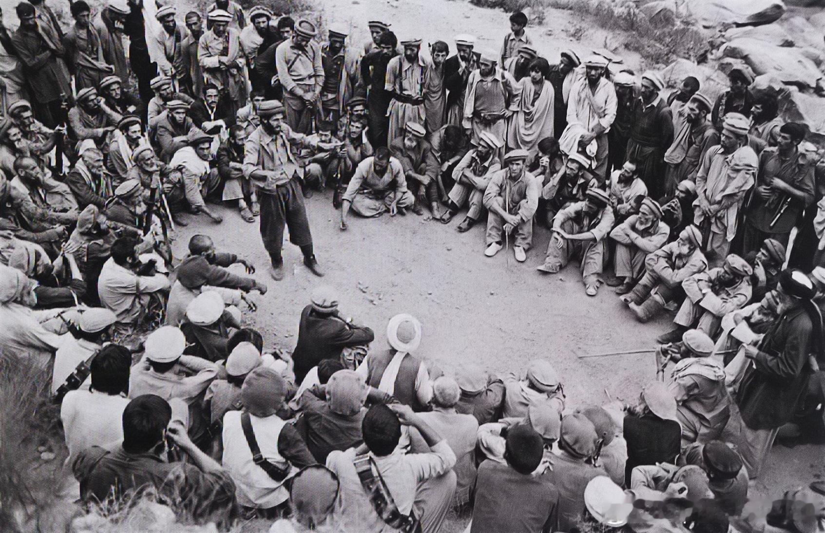 1979年阿富汗圣战组织武装人员在集会军事历史全触达 ​​​