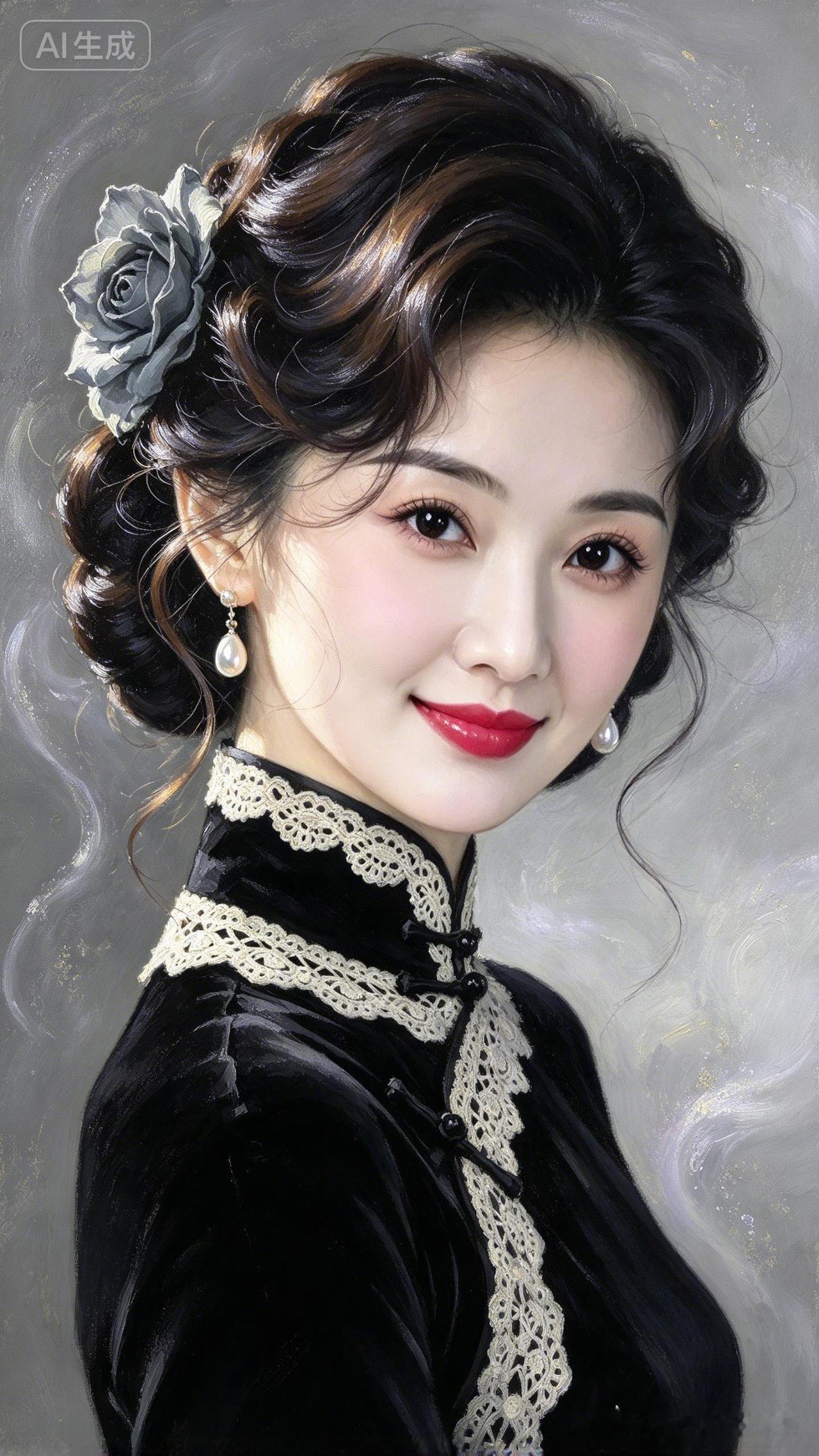 这姑娘打扮得真精致！