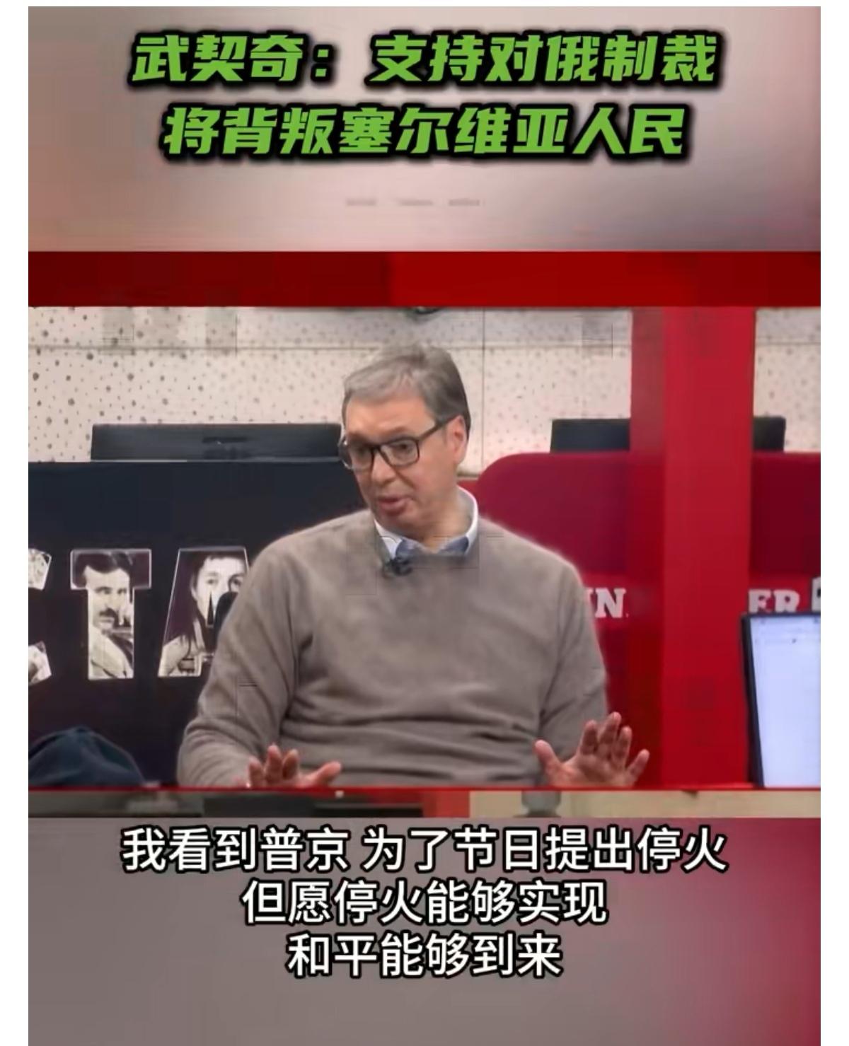 当地时间5月5日，塞尔维亚总统武契奇在接受Informer电视台采访时表示，支持