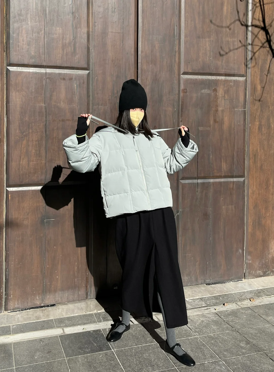 今天穿什么 我的薄荷羽绒服