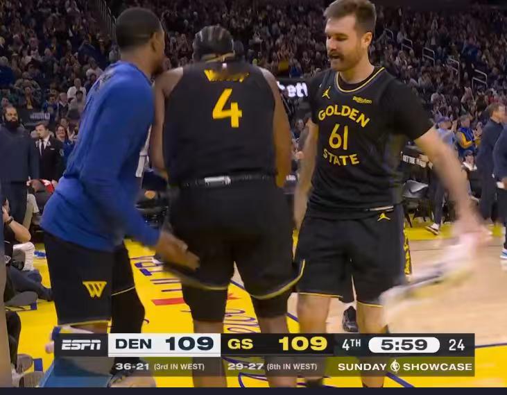 勇士追平比赛  最后时刻干吧  加油 掘金vs勇士