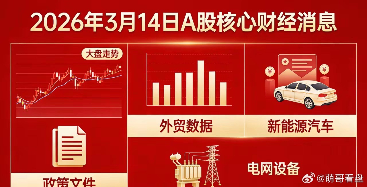 2026年3月14日 A股信息差 利好利空都有了✅ 利好消息（5条）1. 流动性