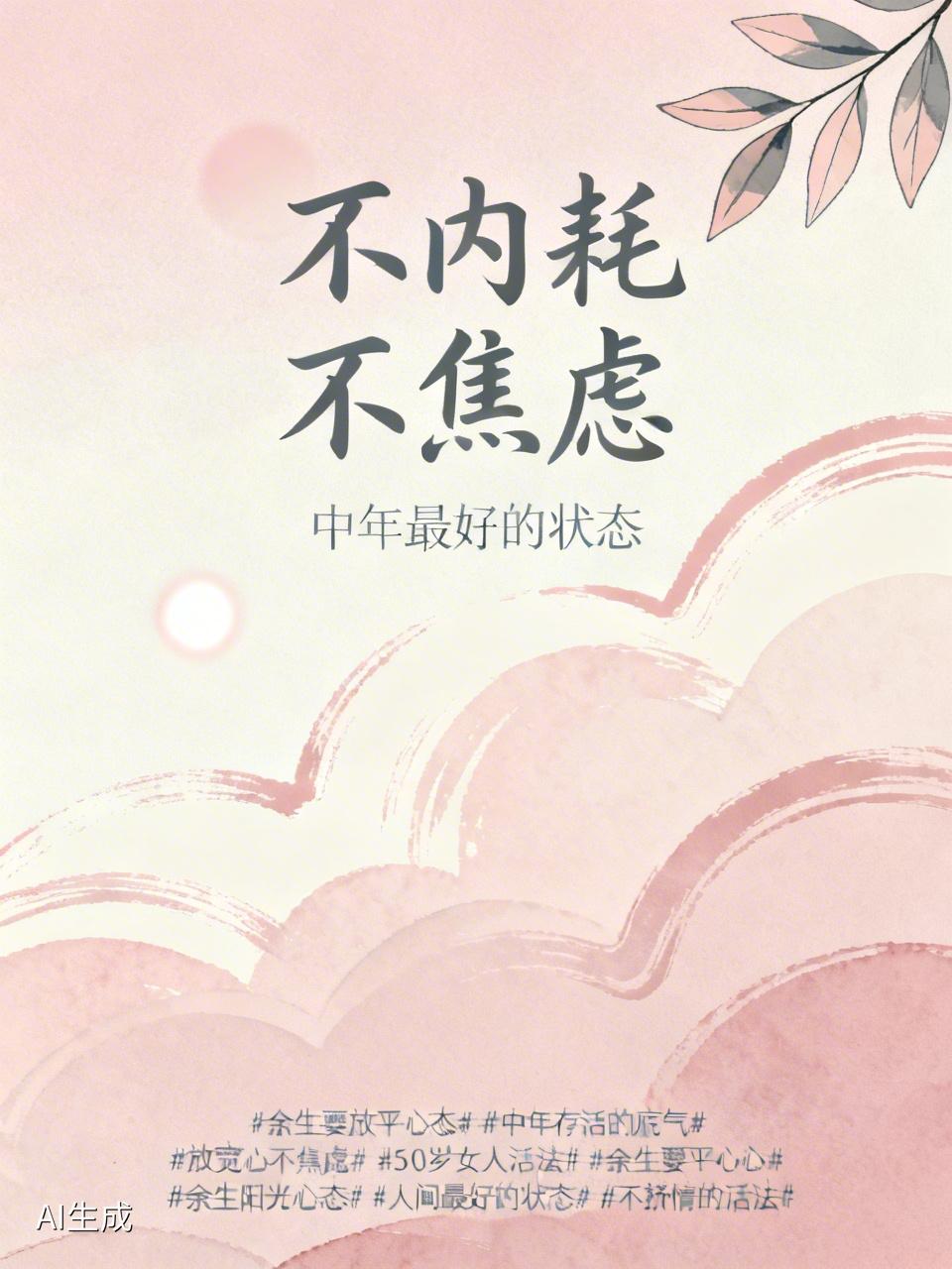 不内耗 不焦虑
不逞强 不委屈
 温柔 坚定 自在 从容
这才是中年最好的状态[