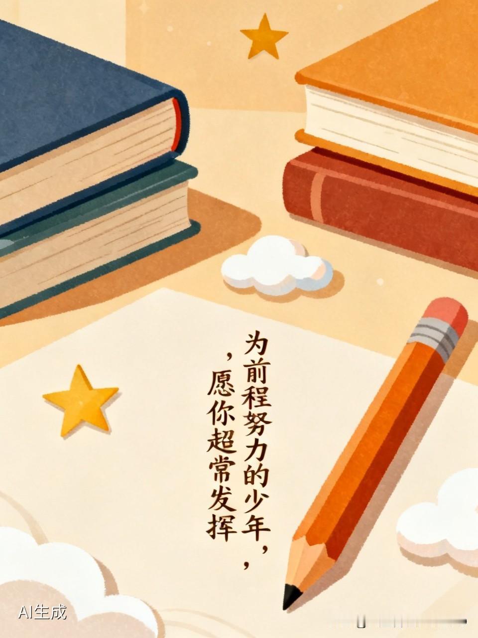 那些为前程默默努力的少年，熬夜刷题的坚持都能化作考场上的底气，希望他们超常发挥，