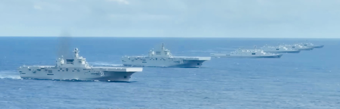 东大强大的两栖舰队舰群 第二批次075已经开工，今年就将下水！076今年可服役，