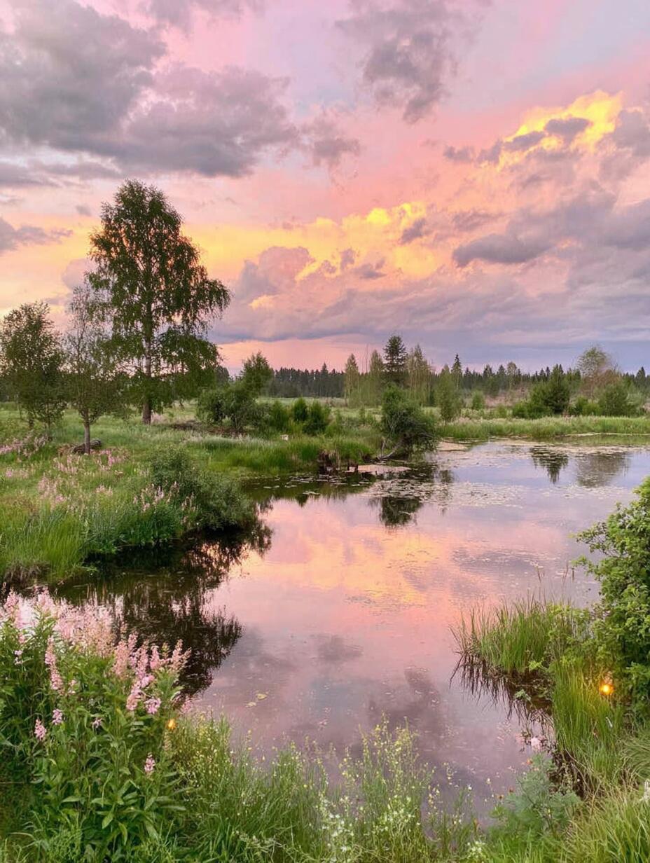 路上的风景，溪边的风景 