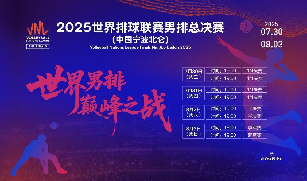 2025世界男排联赛国际排坛动态晋级总决赛的八支队伍，以及1/4决赛对阵巴西队、