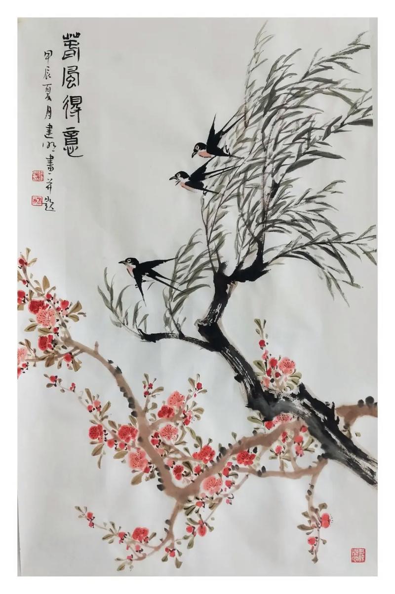 上联:秋雨无心敲落叶。请对下联春风得意绽飞花