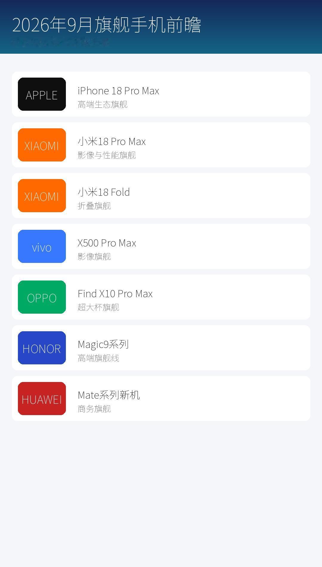 今年9月可以说是近几年旗舰手机竞争最激烈的一个月。从目前曝光消息来看，苹果、小米