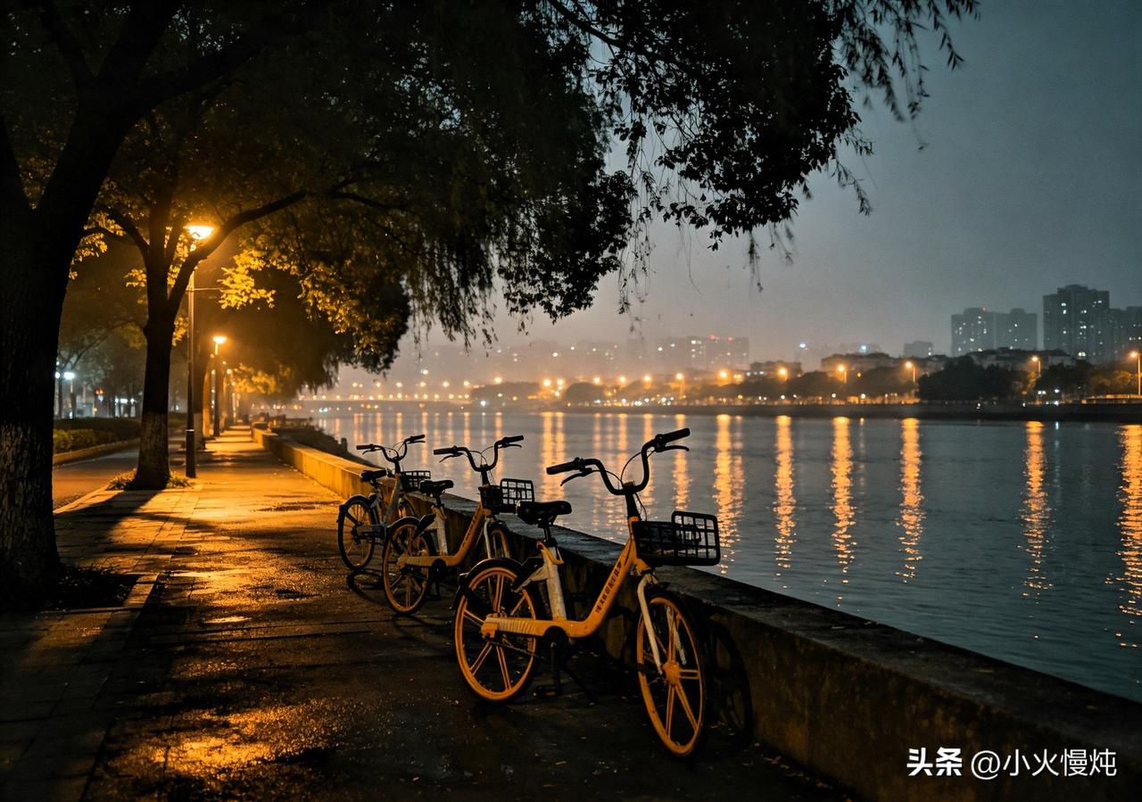 等暮色铺满河面，扫码骑上共享单车，沿着江边慢行一小时，是忙碌一天后独有的放松。