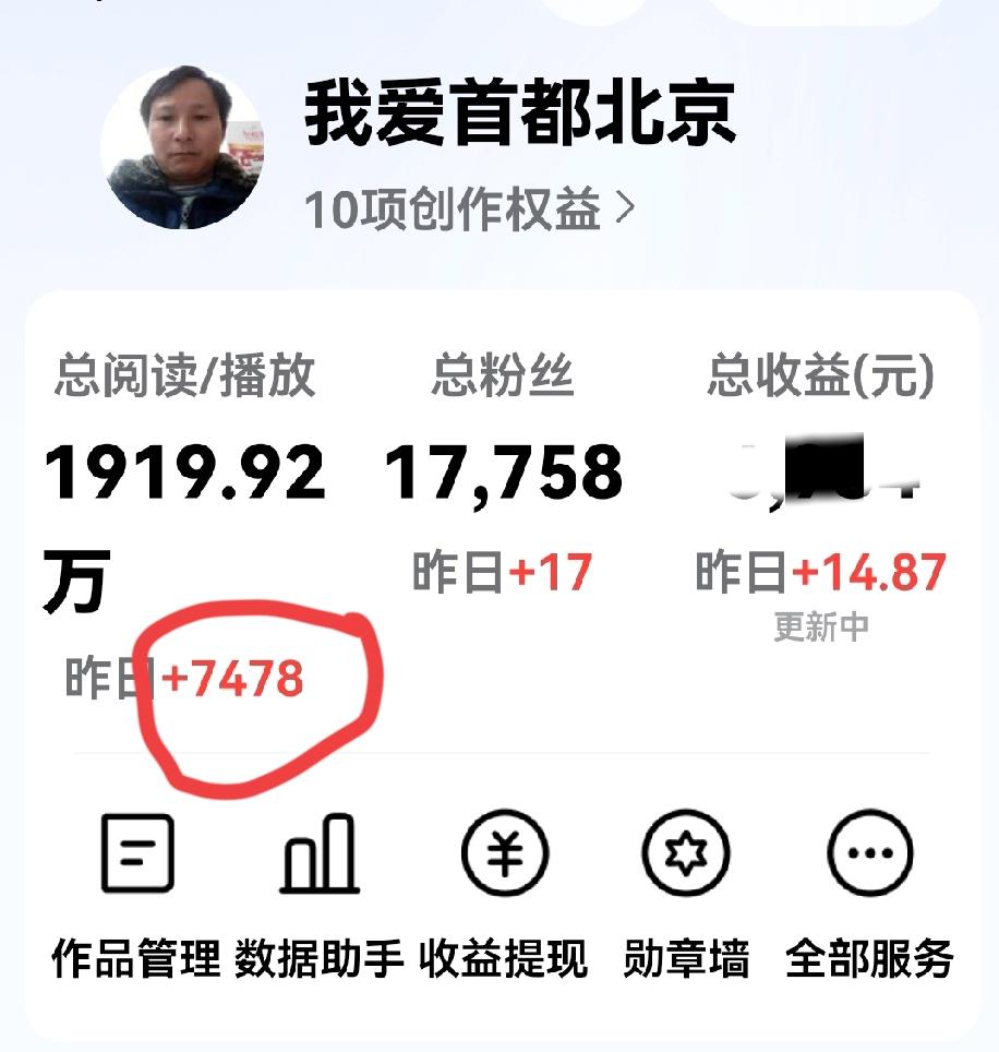 每天的阅读量数据总比预想的要多一倍以上，多多少少有些惊讶！昨天写了4篇微头条，总