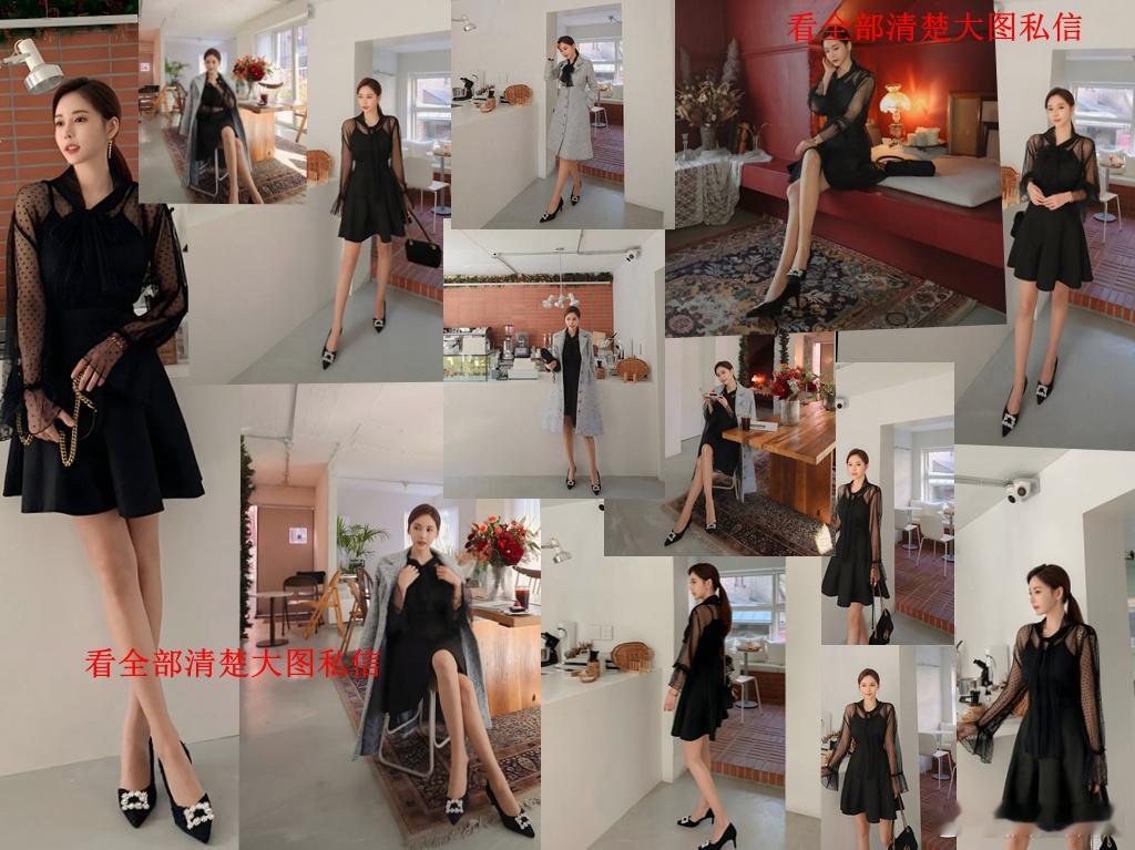 黑纱裙肉色丝袜.. 