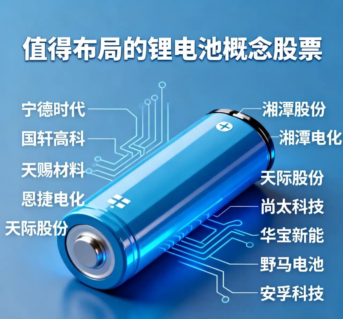 锂电池概念，具有较好布局价值的10支股票，具体分析如下：1. 宁德时代：全球动力