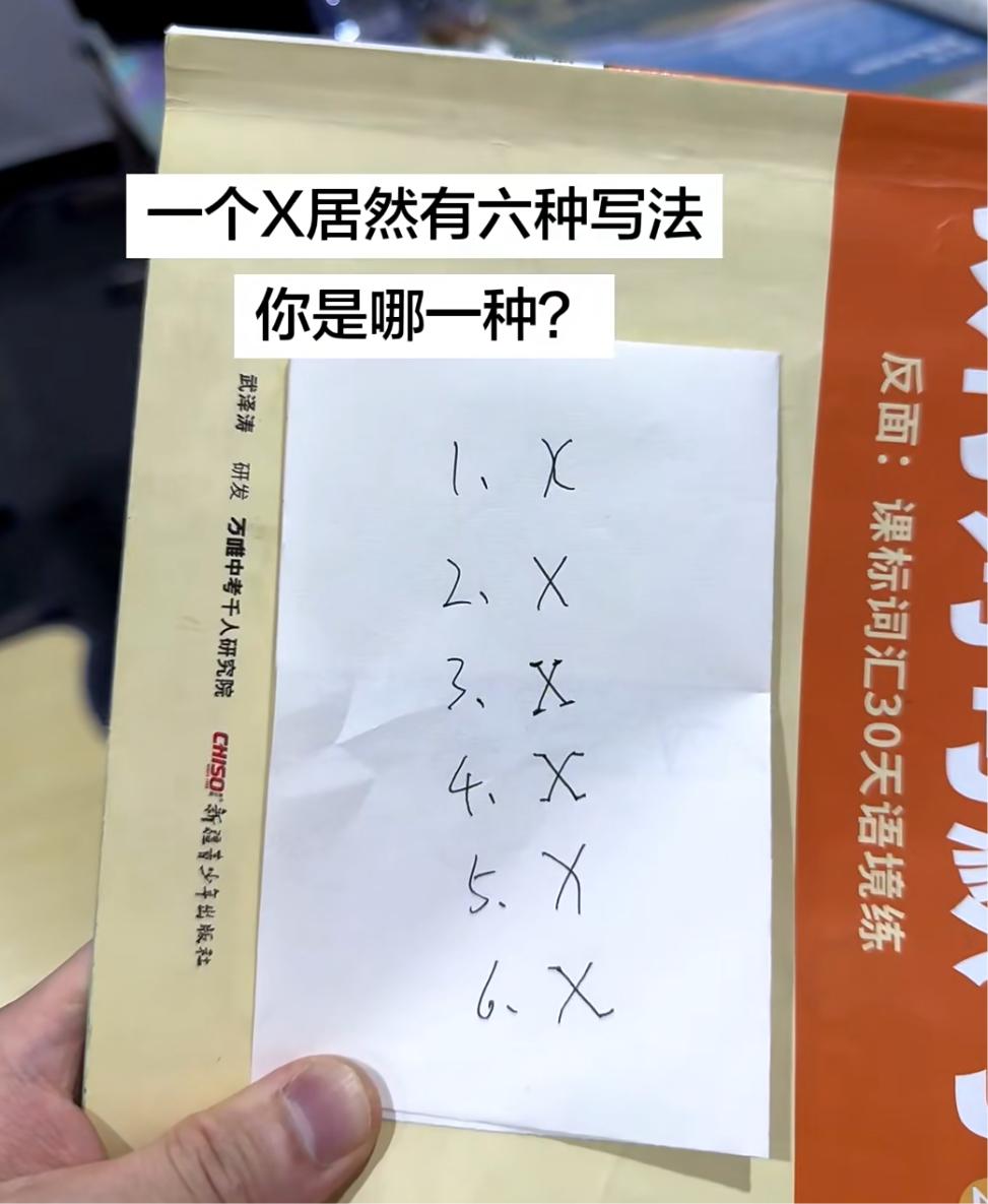 x的不同写法，你们是哪种？我是第五种