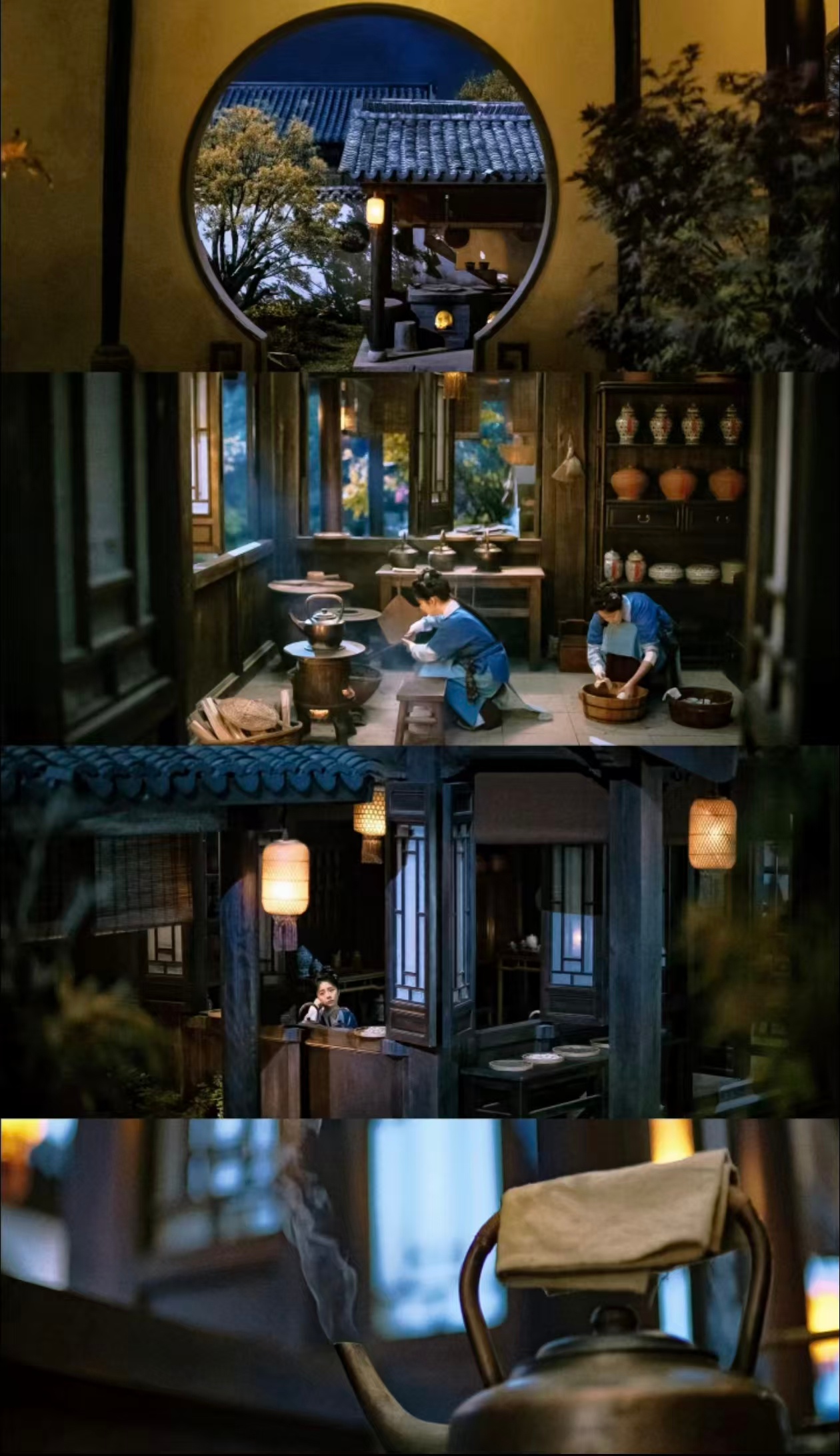 兰香如故中式留白审美 大量隔物取景，人物藏在屏风之后，看得见却触碰不到，正好呼应