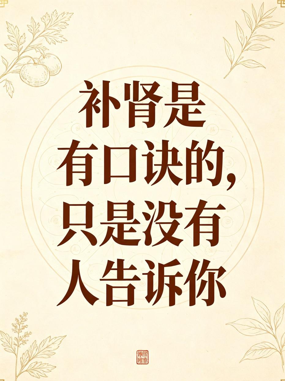 补肾是有口诀的，只是没有人告诉你

1. 肾精亏——多白少黑

精是肾中封藏的“