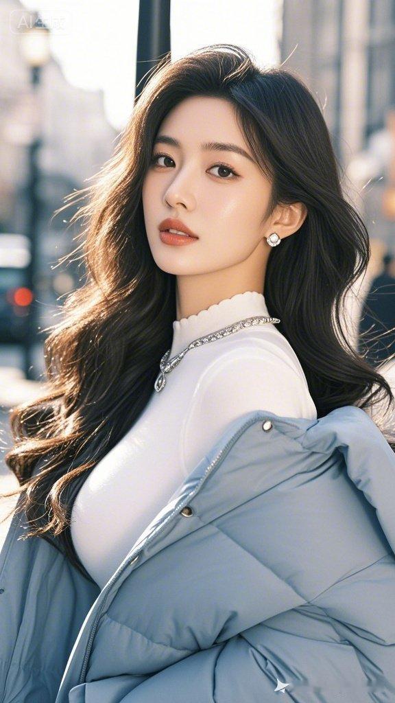 冬日暖阳下的时尚少女，温柔优雅，尽显魅力！🌞✨