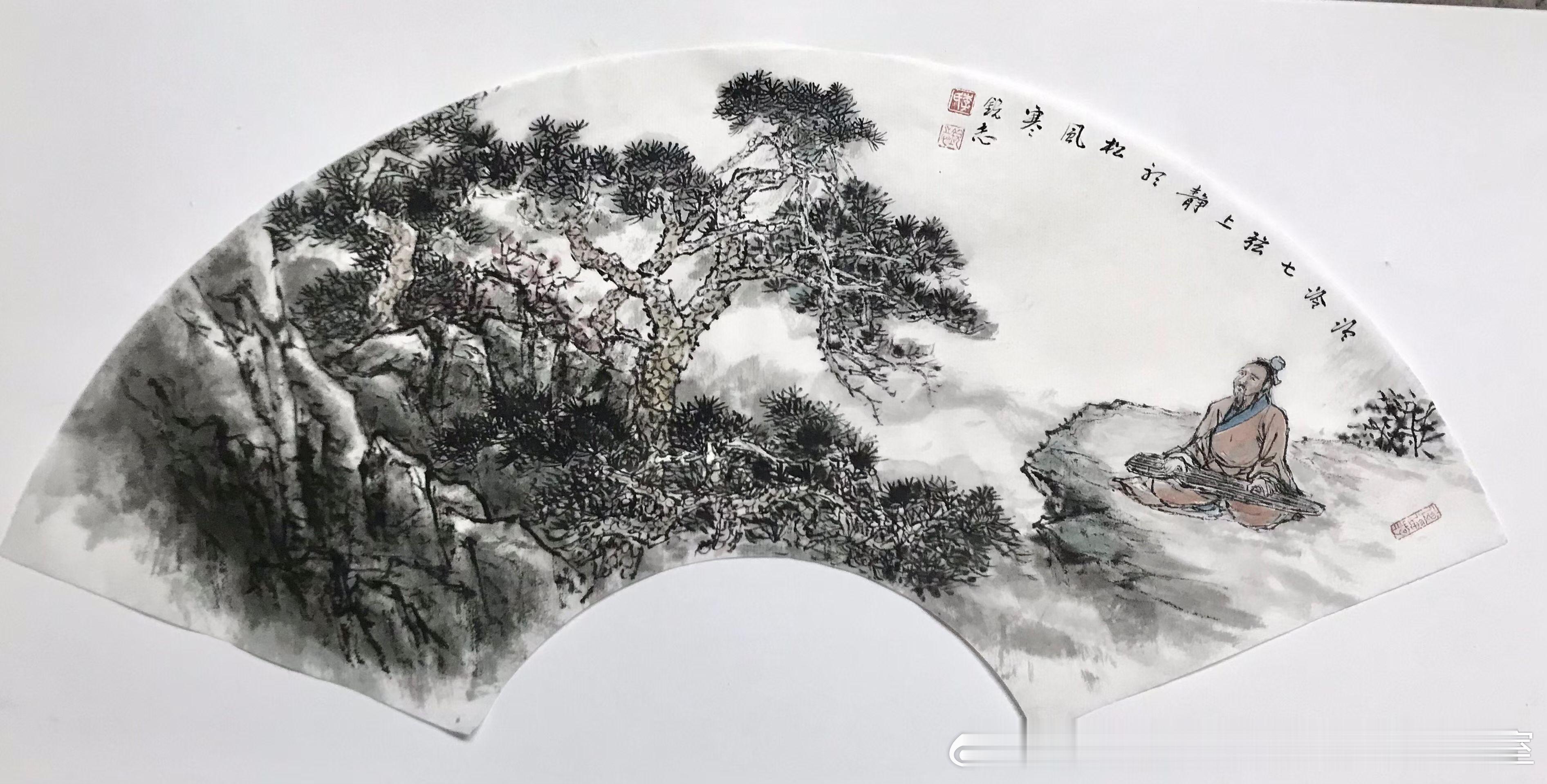 李锐志老师国画作品欣赏。 
