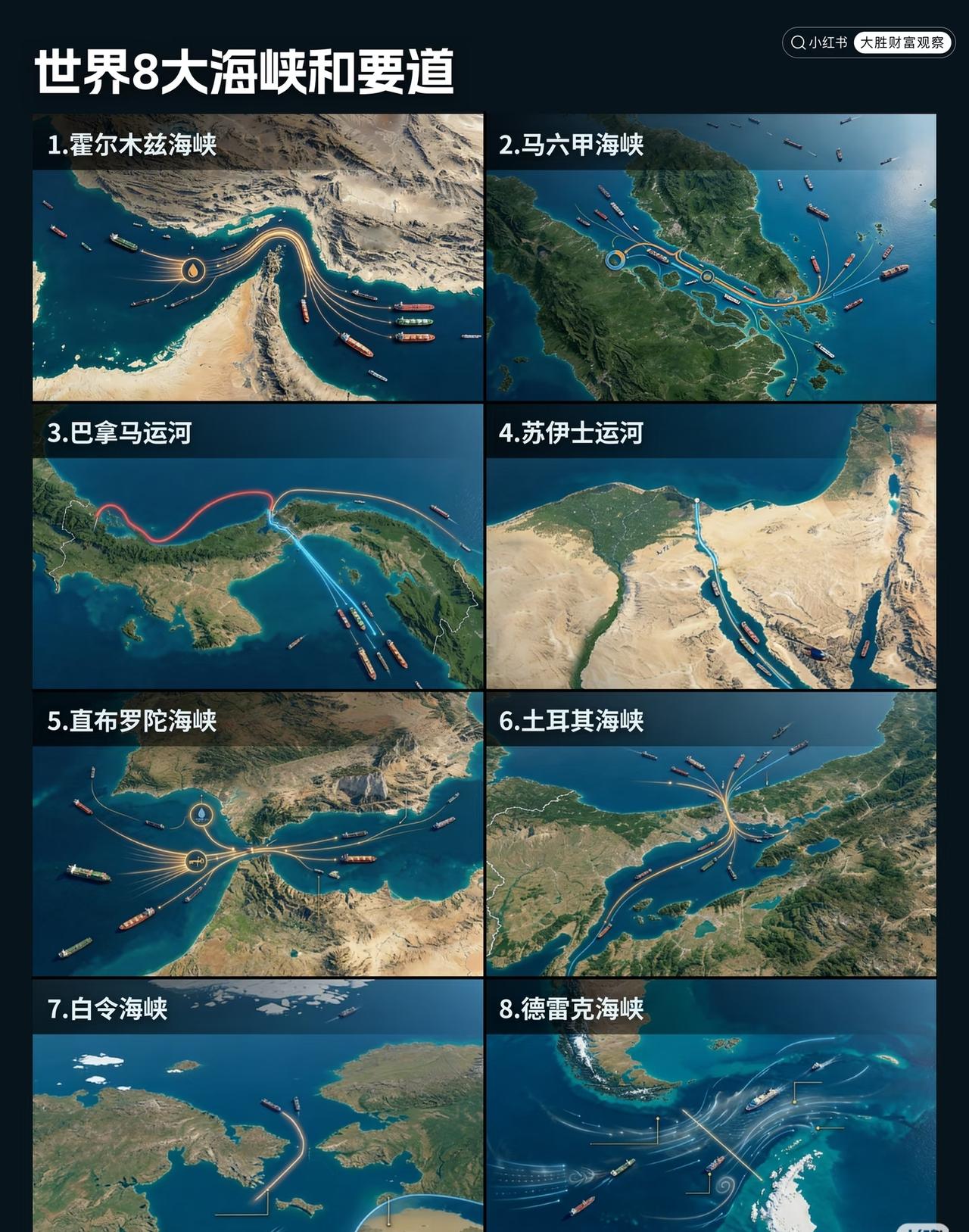 一霍尔木兹海峡  伊朗关闭
堪称“世界油阀”，是全球石油运输最关键的战略通道。