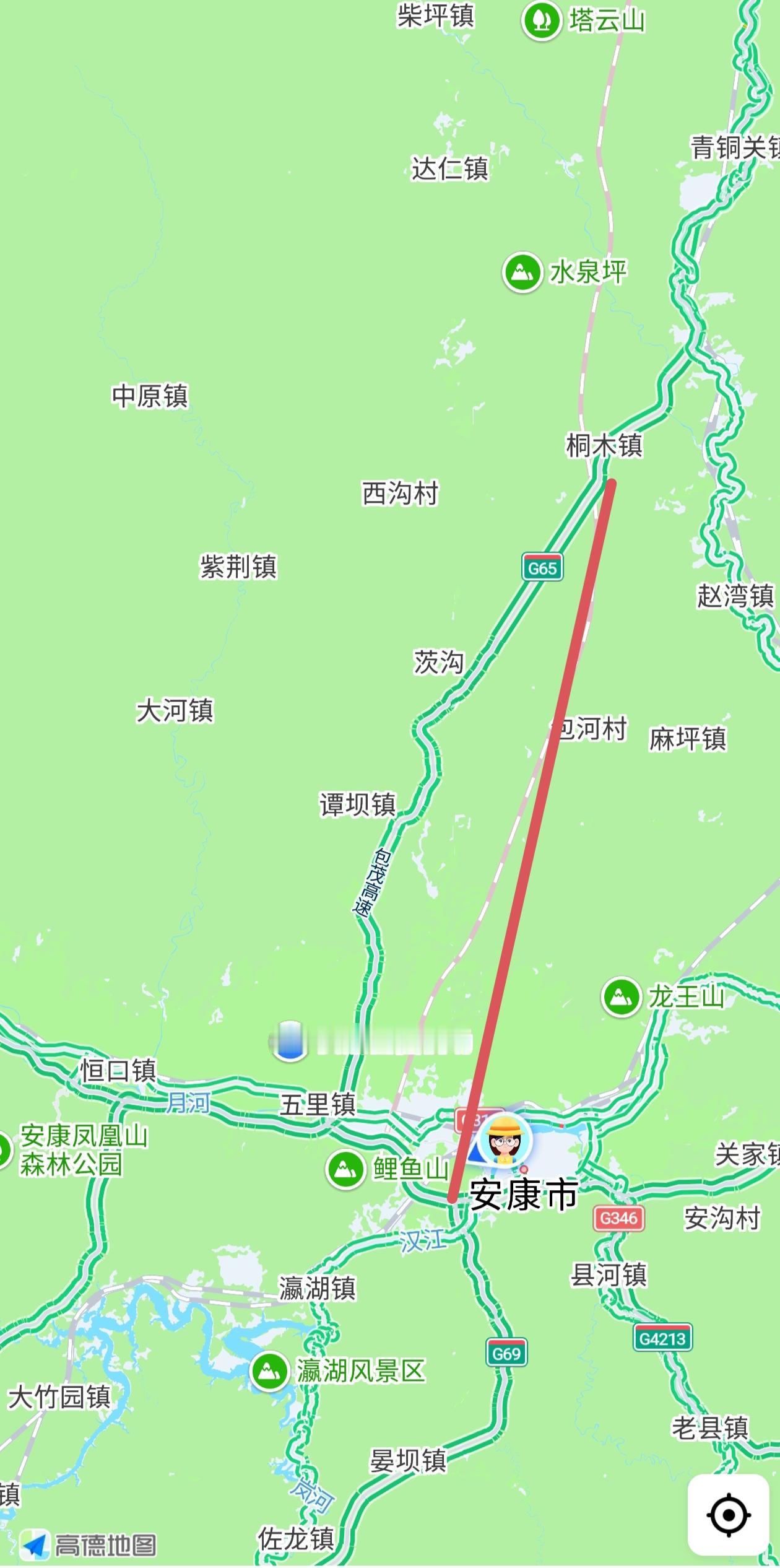 倘若银百高速早点赶上西康高速(包茂高速)的建设步伐，路线就不可能从茨沟五里那么过