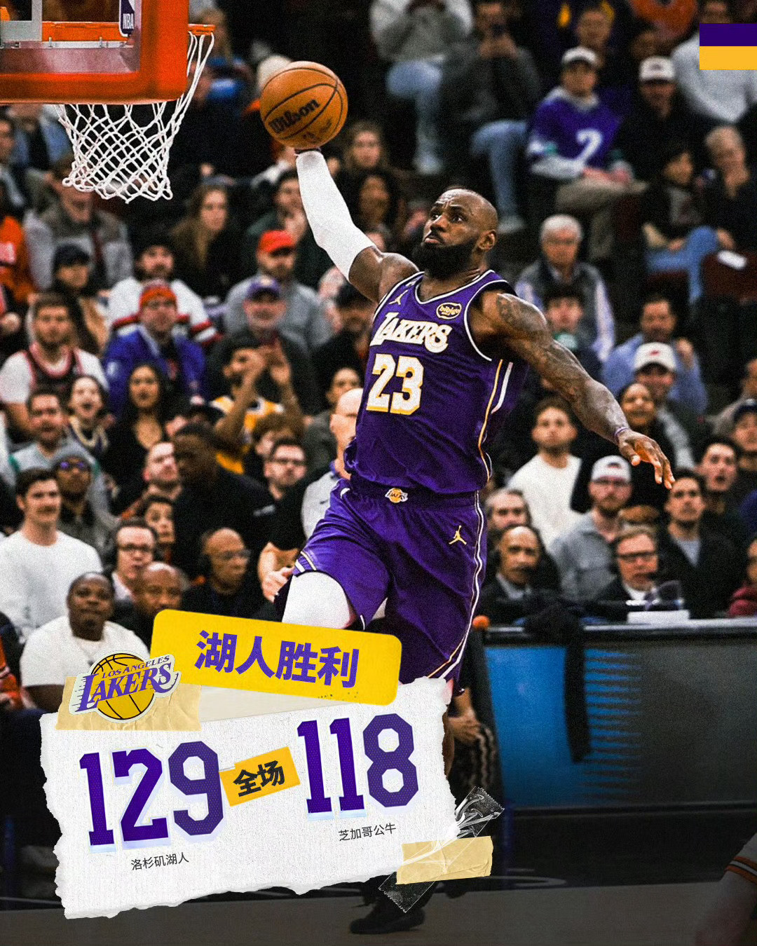 湖人拿下公牛，取得两连胜。八连客的前四场，已经取得3胜1负，非常不错的战绩。球队