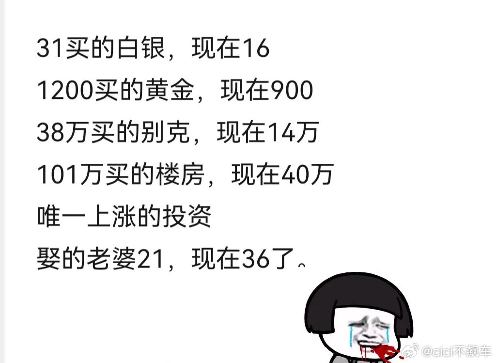 黄金最近行情又让大家无语了，再看到这图笑死了