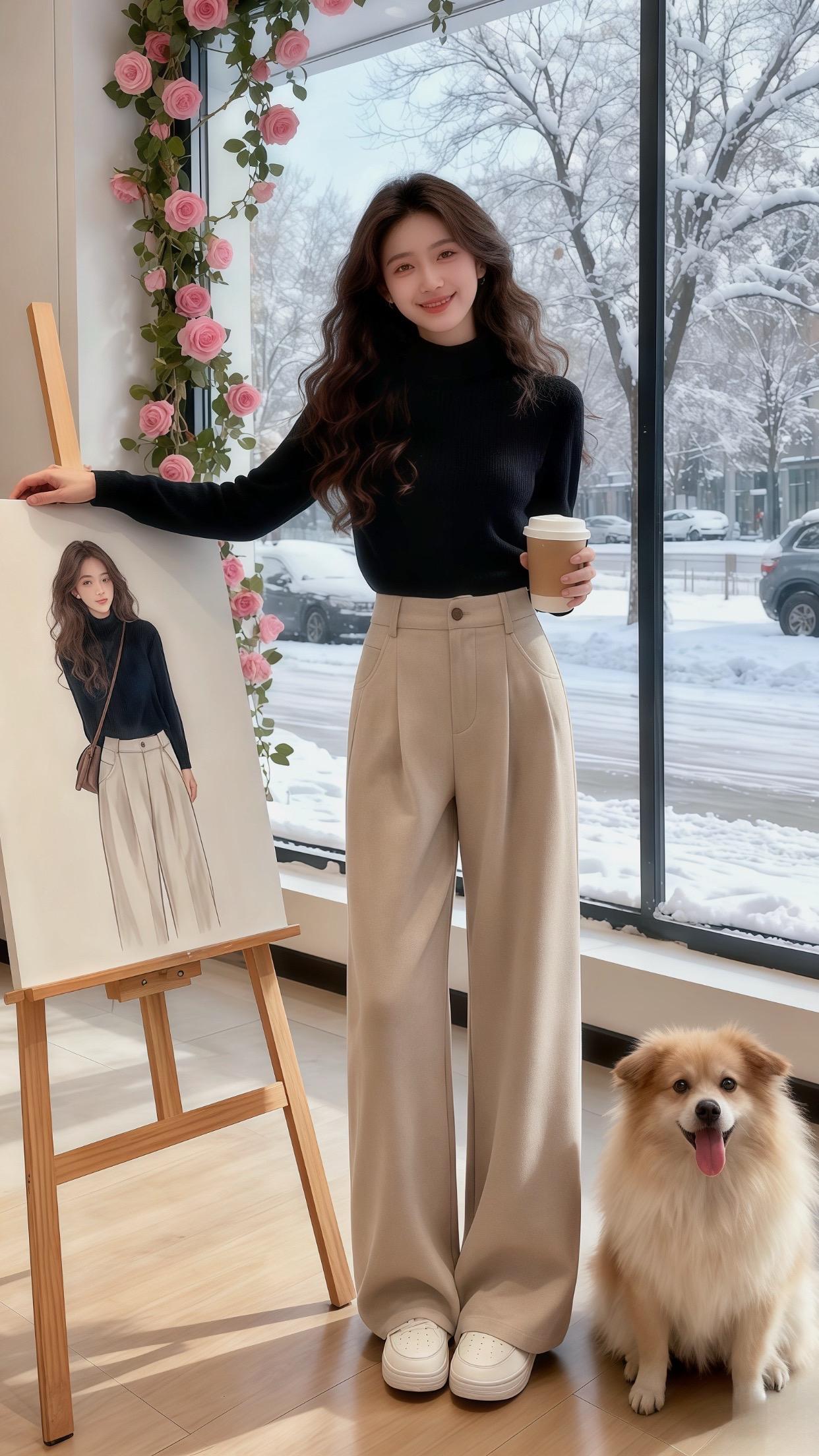 秋冬穿搭实用主义 普通人的秋冬硬核穿搭 显高显瘦显腿长 百搭阔腿裤 来...